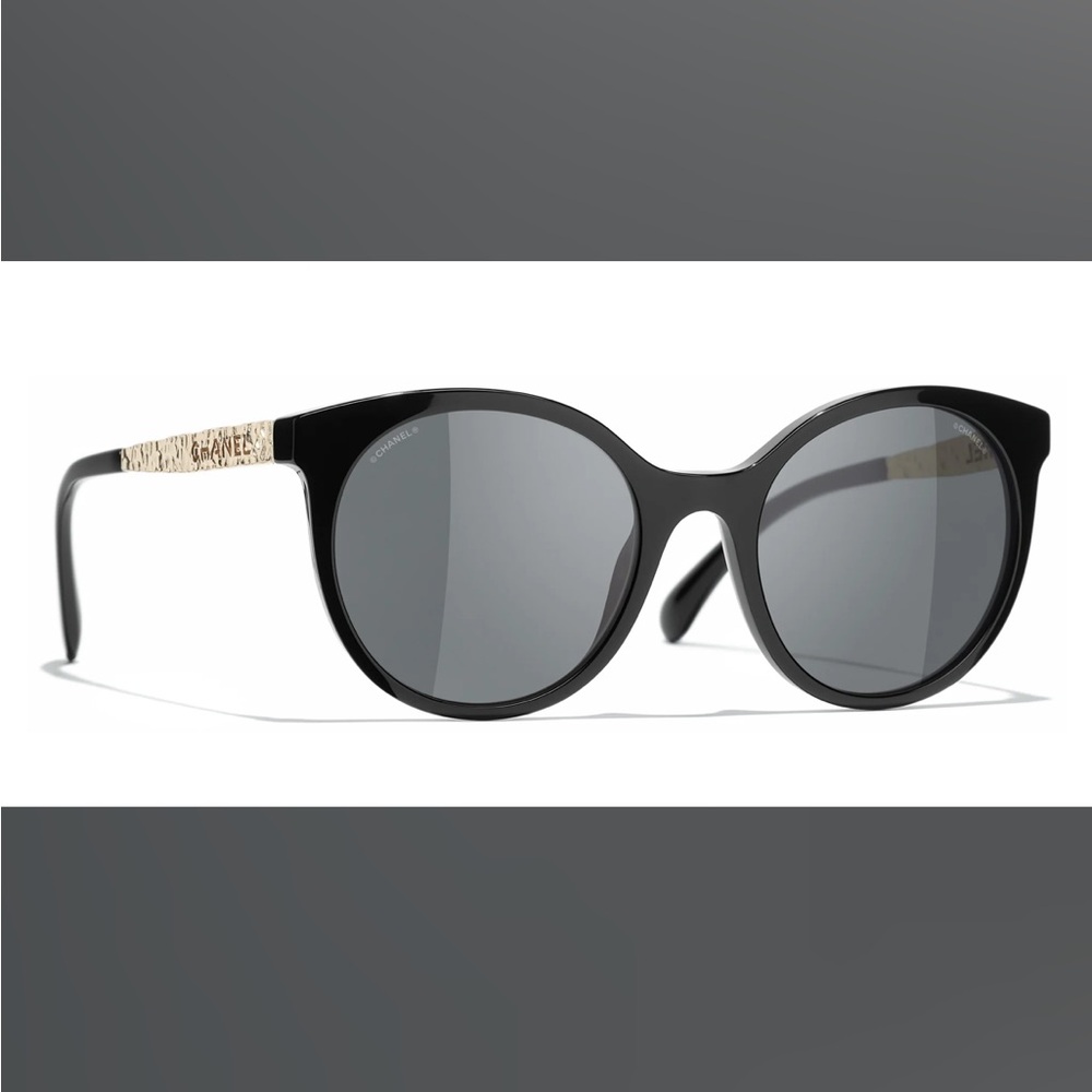 Chanel Pantos Sunglasses Black/Gold